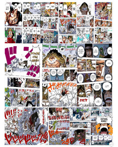 Affiche Luffy vs Lucci - Tu n'es pas en enfer !! | One Piece 40x30cm