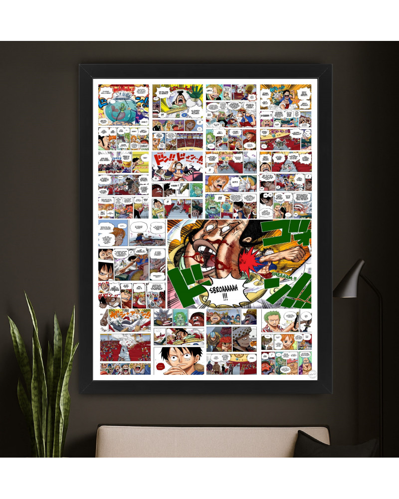 Affiche Monkey D. Luffy - Coup de poing sur Saint Charlos | 40x30 cm
